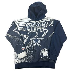 NFL Staple Dallas Cowboys Hoodie Mens XL Blue Football Doomsday Defense AOP